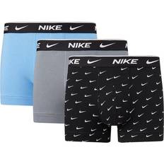 Nike Blå Underbukser Nike Everyday Cotton Stretch Boxer 3-pack - Multi-Color/Cool Grey/Light Blue/Black