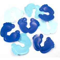 Folat Babyfødder XL konfetti Blå