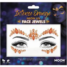Damer - Orange Makeup Smiffys Face Jewels UV Neon Orange