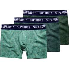 Superdry Elastan/Lycra/Spandex - Grøn Undertøj Superdry Organic Cotton Boxer 3-pack - Enamel/Oregon/Bright Green