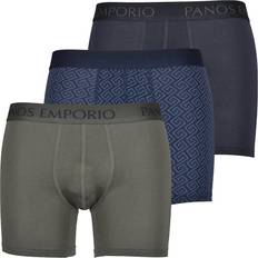 Panos Emporio Grøn Tøj Panos Emporio Base Bamboo Cotton Boxer 3-pack - Grey/Olive/Blue
