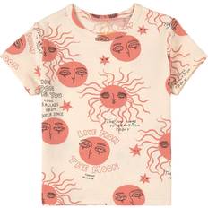 Mini Rodini T-shirts Mini Rodini Moon And Sun T-shirt - Pink (2212010128)