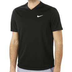 Sort - Tennis T-shirts & Toppe Nike Court Dri-FIT Victory Tennis T-shirt Men - Black/Black/White