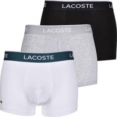 Lacoste Elastan/Lycra/Spandex Underbukser Lacoste Casual Trunks 3-pack - Black/White/Grey Chine