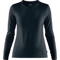 Fjällräven Dame - XL T-shirts Fjällräven Abisko Wool LS W - Dark Navy