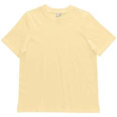 Little Pieces Piger T-shirts Little Pieces LpRia S/S Fold Up Solid Tee - Pale Banana