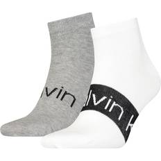 Calvin Klein Herre - Hvid Strømper Calvin Klein Logo Ankle Socks 2-pack - White