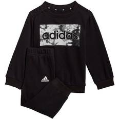 adidas Infant Essentials Sweatshirt & Pants - Black/White (HF1909)