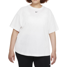 28 - Bomuld T-shirts Nike Sportswear Essential Women's Oversized Short-Sleeve Top Plus Size - White/Black