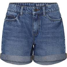 Noisy May Dame - Habitbukser Bukser & Shorts Noisy May Smiley Normal Waist Denim Shorts - Medium Blue Denim