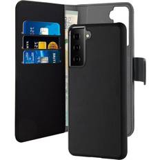 Puro Sort Covers med kortholder Puro Detachable 2 in 1 Wallet Case for Galaxy S22+