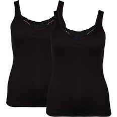Missya Shapewear & Undertøj Missya Lace Wide Strap 2-pack - Black