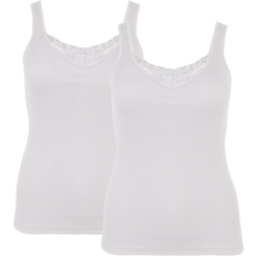 Missya Shapewear & Undertøj Missya Lace Wide Strap 2-pack - White