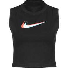 22 - Polyester Toppe Nike Sportswear Mock Neck Tank Women's - Black