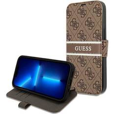 Guess Apple iPhone 13 Mobiletuier Guess 4G Printed Stripe Wallet Case for iPhone 13