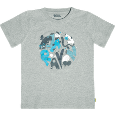 Fjällräven Aftagelig hætte Børnetøj Fjällräven Kid's Forest Findings T-shirts - Grey Melange