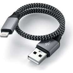 Nikkel - USB A-Lightning - USB-kabel Kabler Satechi 10.15.130 0.2m