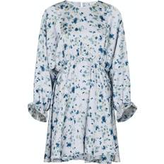 Blå - Dame - Flæse - Korte kjoler Neo Noir Aisha Dot Dress - Dusty Grey