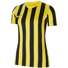 Nike Dame - Gul - XXL T-shirts & Toppe Nike Division IV Striped Short Sleeve Jersey Women - Yellow/Black/White
