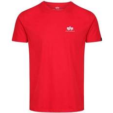 Alpha Industries Rød Tøj Alpha Industries Backprint Short Sleeve T-shirt - White/Red