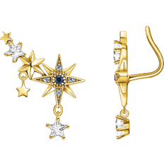 Thomas Sabo Ear Climber Royalty Star Earring - Gold/Blue/Transparent