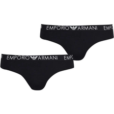Emporio Armani Dame Tøj Emporio Armani Logo Briefs 2-pack - Black