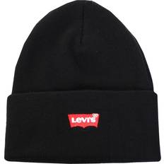 Levi's Dame Tilbehør Levi's Batwing Slouchy Embroidered Beanie - Black