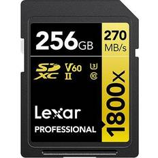 LEXAR 256 GB Hukommelseskort & USB Stik LEXAR Professional SDXC 270/180MB/s Class 10 UHS-II U3 V60 1800x 256GB