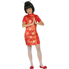Th3 Party Kineser Pige Kostume til Børn Rød