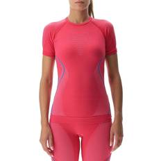 Pink Toppe svedundertøj UYN Evolutyon UW Short Sleeve Shirt Women - Strawberry/Pink/Turquoise