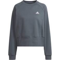 16 - 48 - Dame - Sweatshirts Sweatere adidas Women Sportswear Essentials Studio Fleece Sweatshirt - Blue Oxide/White