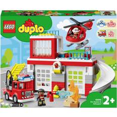 Brandmænd Byggelegetøj Lego Duplo Fire Station & Helicopter 10970
