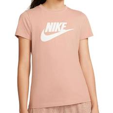 12 - 32 - Dame - Pink Overdele Nike Sportswear Essential T-shirt - Rose Whisper/White