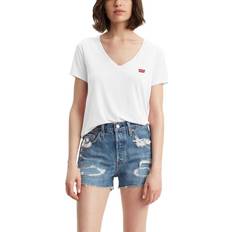 Levi's Dame - XL Overdele Levi's The Perfect V-Neck Tee - White