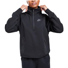 6 - Fleecetrøjer & Piletrøjer - Oversized Sweatere Nike Women's Sportswear Tech Fleece 1/4-Zip Top - Black