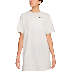 8 - Hvid - S Kjoler Nike Sportswear Swoosh Dress - Phantom/Sanddrift/Black