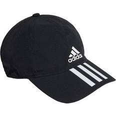 Adidas Herre - Polyester Kasketter adidas Aeroready 3-Stripes Baseball Cap Unisex - Black/White/White
