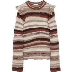 Chloé Irregular Stripe Cashmere Knit - Black Sheep
