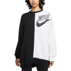 6 - Oversized - Sweatshirts Sweatere Nike Sportswear Over-Oversized Fleece Dance Sweatshirt Women's - Black/White