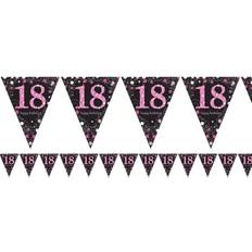 Amscan 18 års Fødselsdag banner Pink