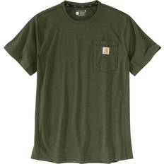 Carhartt Bomuld - Herre T-shirts Carhartt Force Relaxed Fit Midweight Short Sleeve Pocket T-shirt - Basil Heather