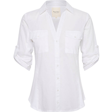 46 - Dame Skjorter Part Two Cortnia Long Sleeved Shirt - Bright White