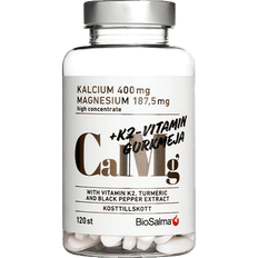 Gurkemeje - Kalcium Vitaminer & Mineraler BioSalma CalMg + K2 & Gurkmeja 120 stk
