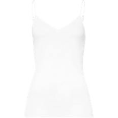 Hanro Bomuld Tøj Hanro Cotton V-Neck Seamless Camisole - White