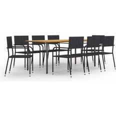 vidaXL 3072509 Havemøbelsæt, 1 borde inkl. 8 stole