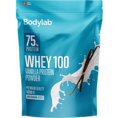 Bodylab Valleproteiner Proteinpulver Bodylab Whey 100 Vanilla Protein Powder 1000g 1 stk