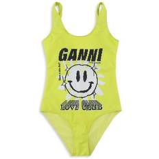 Ganni Gul Tøj Ganni Graphic Logo One Piece Swimsuit - Blzn Yellow