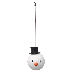 Hoptimist Hvid Julepynt Hoptimist Snowman Ornament, Hvid Juletræspynt