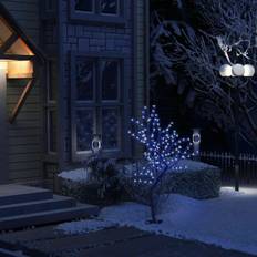 vidaXL 128 LED'er blåt lys kirsebærblomst 120 cm Juletræ