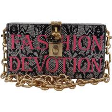 Dolce & Gabbana Fashion Devotion Clutch Plexi Sicily Box Purse - Grey